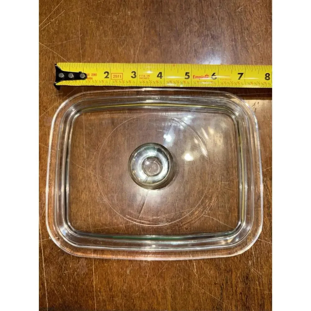 Corning Pyrex Casserole Rectangle P-4-C Clear Glass Replacement Lid Fits  1.5 qt - Picture 3 of 10